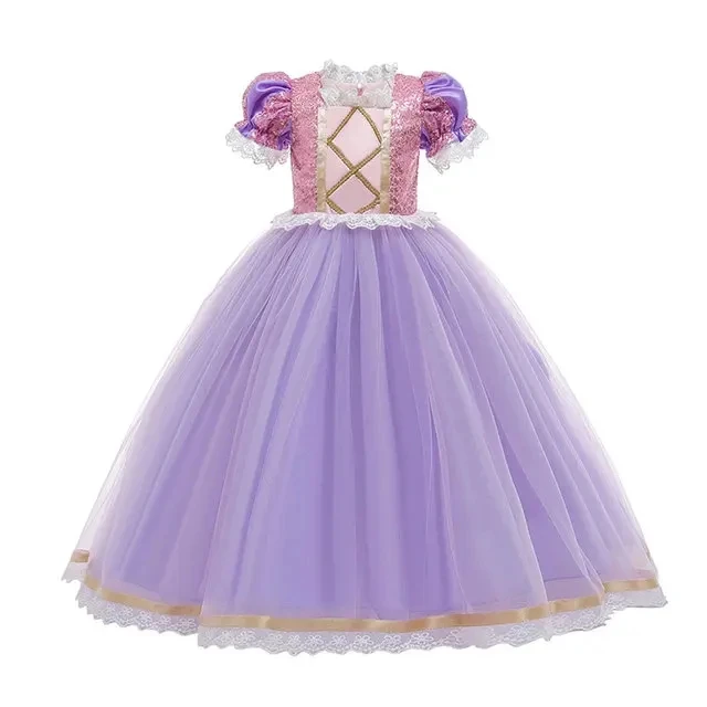 thumbnail image 1 of Vestido de princesa Disney para niñas, disfraz de Elsa, Anna, Mirabel, Rapunzel, ropa de fiesta de cumpleaños para niños, Cosplay de Halloween, Encanto, Frozen, 2024, 1 of 5