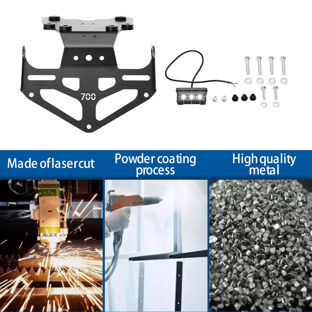 Soporte de matrícula trasera para motocicleta, eliminador de guardabarros trasero de aluminio CNC, para Yamaha Tenere 700, 2019, 2020-2023, nuevo