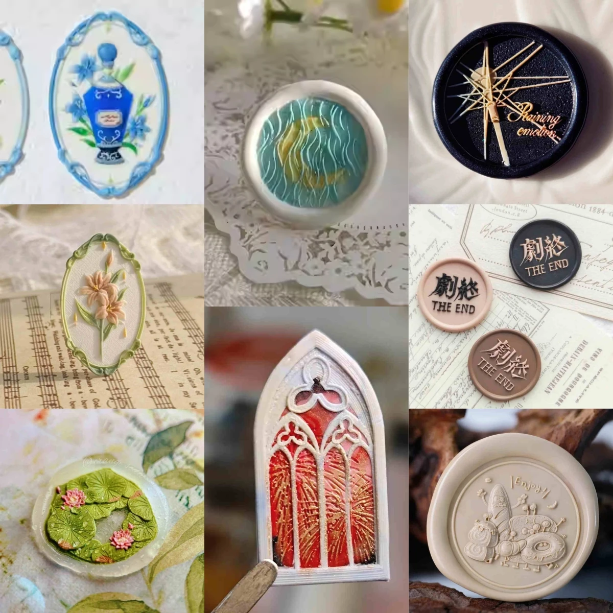 New Fire Seal Seal Head Special-Shaped Multi-Layer Relief Wedding Invitation Envelope Sealing Brass Stamp Toy