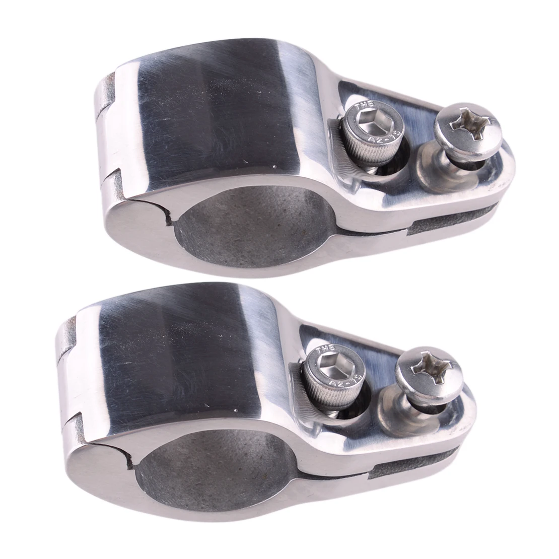 

2Pcs 1" 25mm Stainless Steel Boat Yacht Bimini Top Fitting Hinged Jaw Slide Marine Hardware Silver