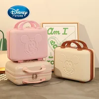 Disney 14 Inch Solid Color Travel Suitcase Mickey Avatar Relief Mini Square Women Luggage Cosmetic Case Boarding Carrying Case 1