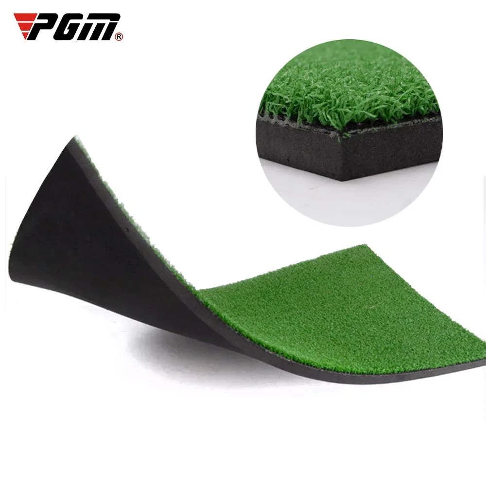 Portable PGM Golf Training Mat with Realistic Turf and Rubber Tee Seat for Indoor and Outdoor Use
