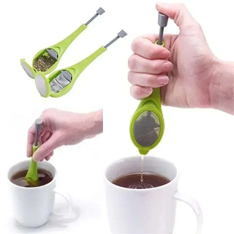 Manual Press Tea Filter Household Silicone Tea Filter Kitchen Tools Food Grade Brewing Filtering Teas Brewing Accessories
