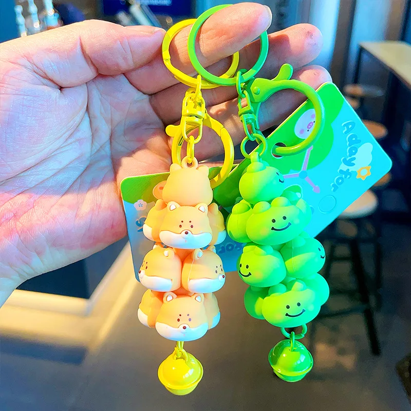 

Keychain Super Cute Pet Folding Animal Decoration Pendant Car Keychain Exquisite and Interesting Couple Bag Pendant