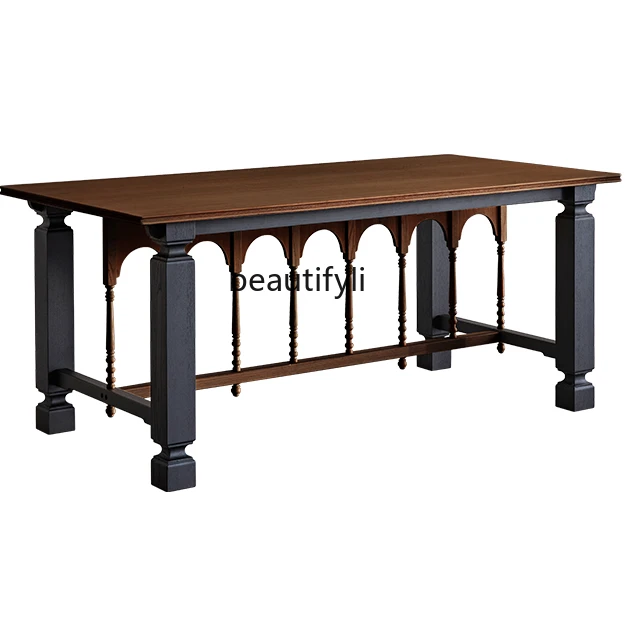 Solid Wood Living Room Large Long Desk Workbench Home Double Desk Dining Desk Integrated Living Room Large Board Table eco friendly wood bead board bracelet beading organizer jewelry making tray workbench size measuring plate craft tool accessorie