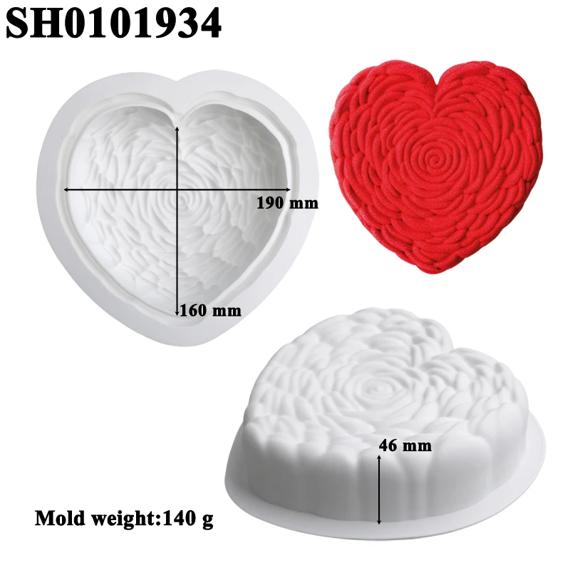 Valentine’s Day Rose Silicone Cake Mold – Non-Stick Mousse Pastry Mold for Baking, Easy... - SKU RSCM1525 - UGI Packaging