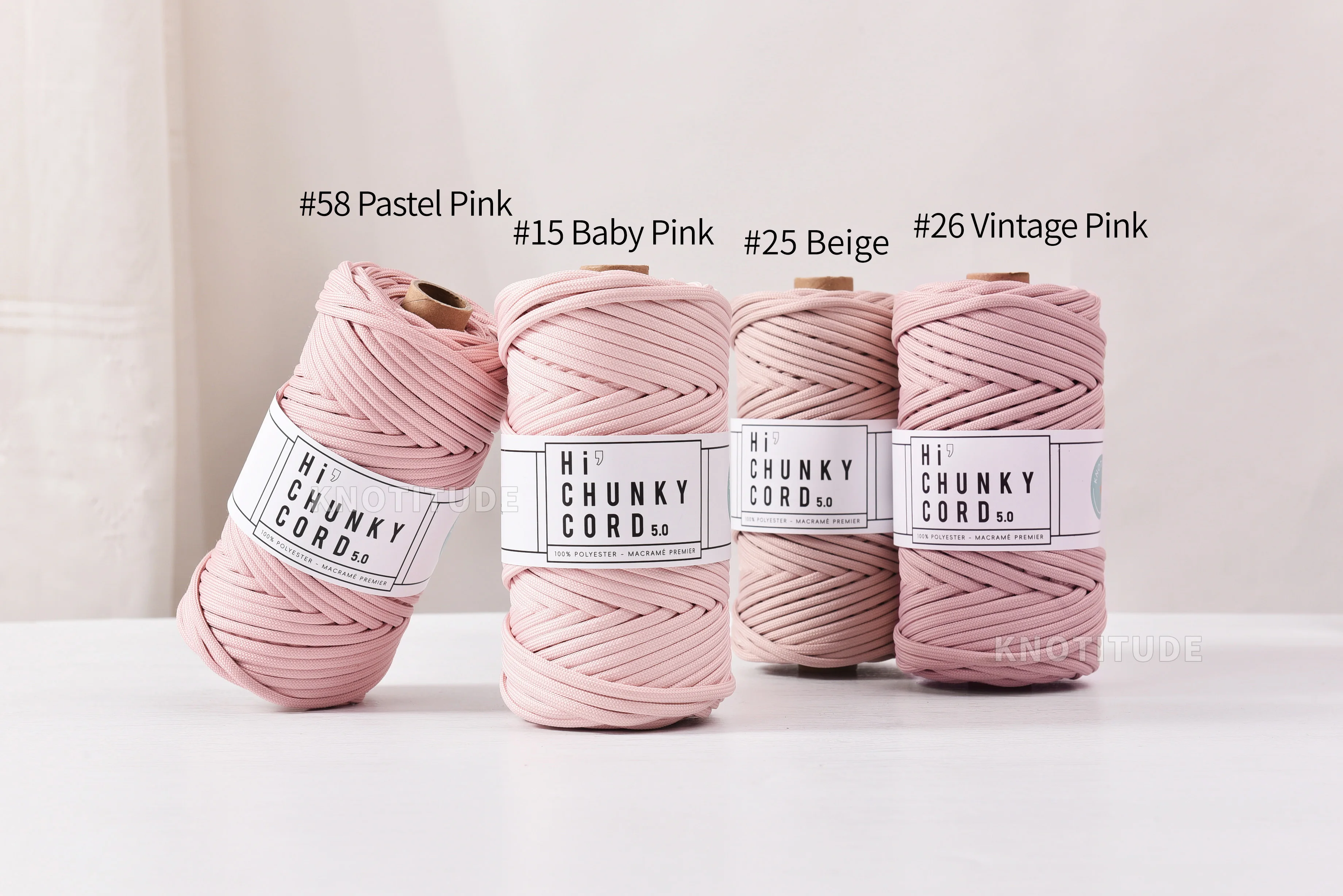 Soft Chunky Cord polyester macrame cord 5mm 50m macrame string