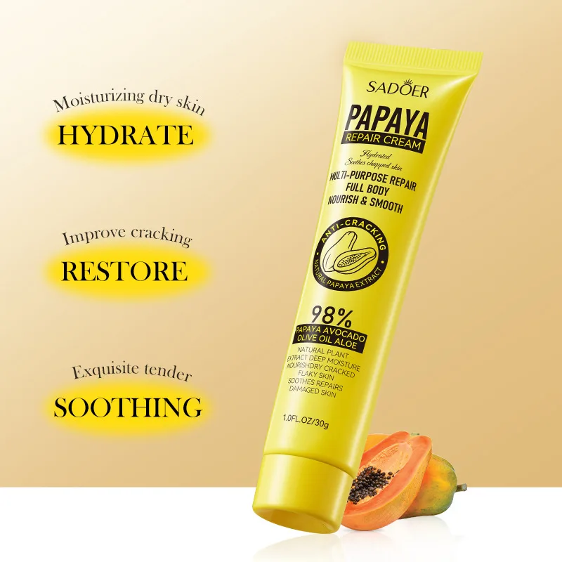 SADOER Papaya Moisturizing Cream Anti cracking Repair Hydrating Heel Neck Face Universal Body Cream Skin Care Products 3