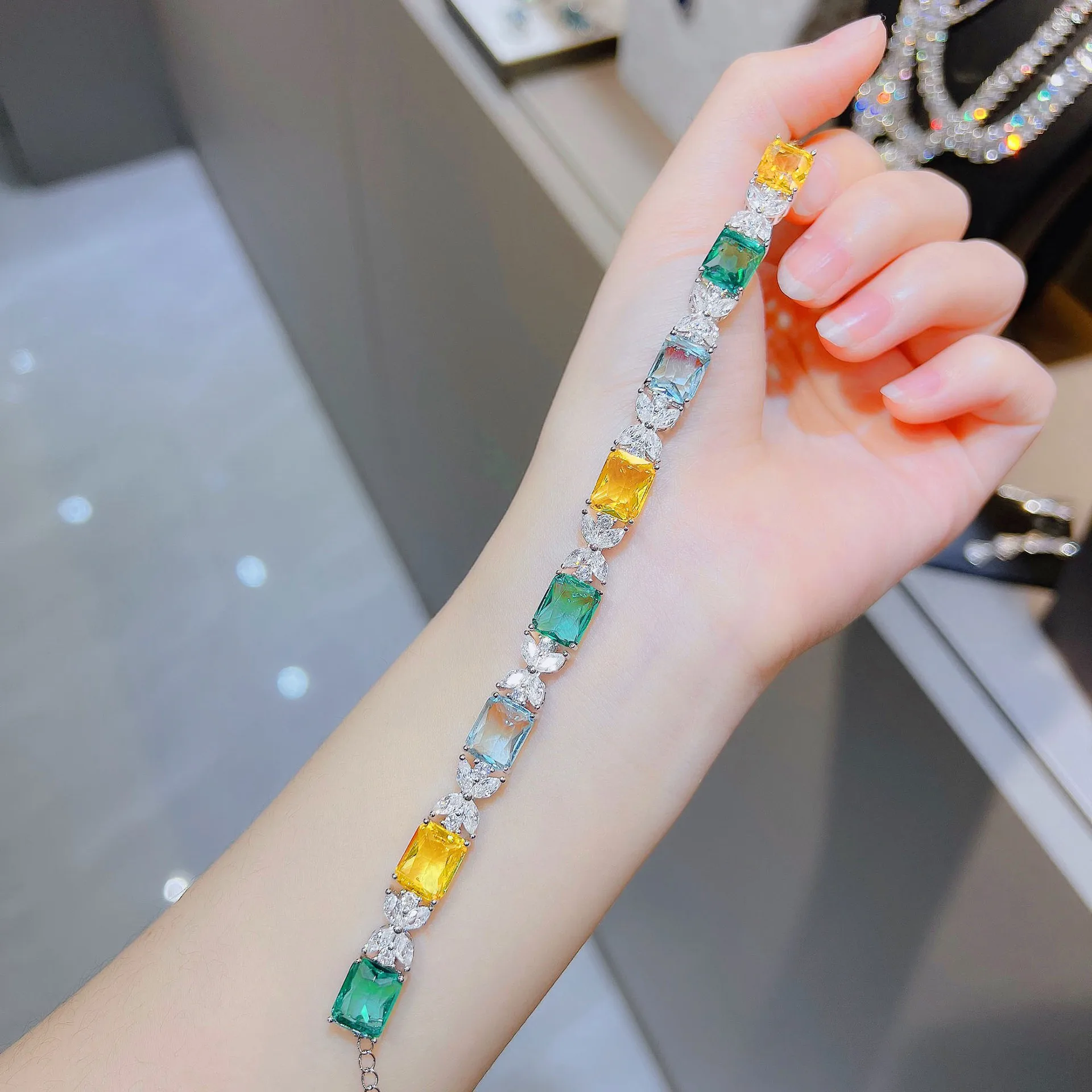 FoydjewRainbowCandyColorTourmalineBraceletsWomensLuxuryColor