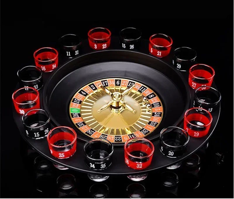 [funny]-16-shot-glass-deluxe-russian-spinning-roulette-poker-chips-drinking-game-set-party-supplies-wine-game-adult-drinken-game
