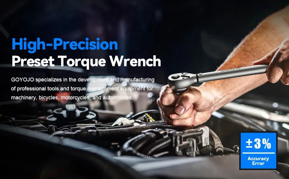 High-precision Torque Wrench Set 1/4" 2-24N.m 3/8" 5-60N.m 1/2" 20-220N.m Preset
