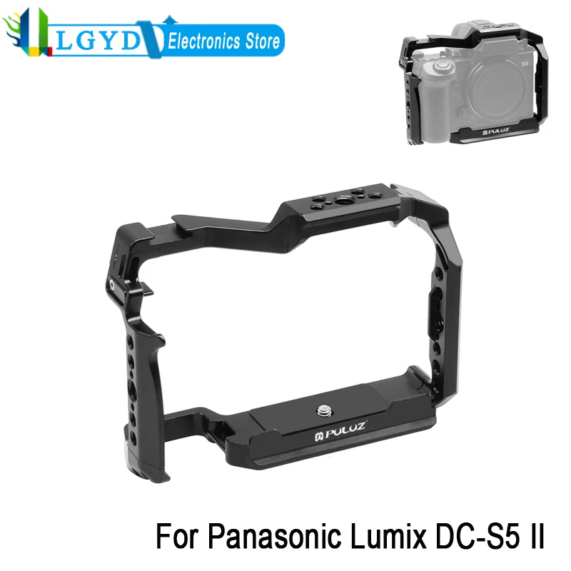 Gabbia Per Videocamera Puluz Per Panasonic Lumix Dc-S5 Ii Stabilizzatore Per Gabbia Con Telaio Di Espansione In Lega Di Alluminio Per Lumix Dc-S5 Iix