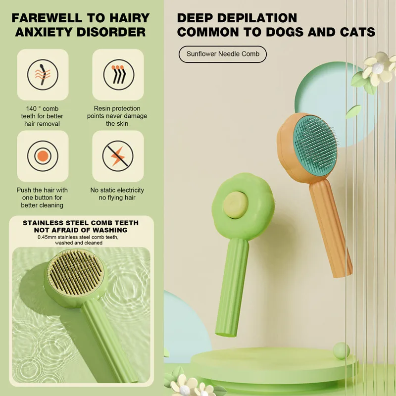 Pet Hair Remover Brush - Dog and Cat Grooming Comb Pet Hair Remover Brush - Dog and Cat Grooming Comb