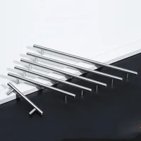 50 มม.-500 มม.สแตนเลสสตีลประตูตู้ T บาร์ดึง KNOB ลูกบิดตู้เฟอร์นิเจอร์ตู้ DrawerHandle 1