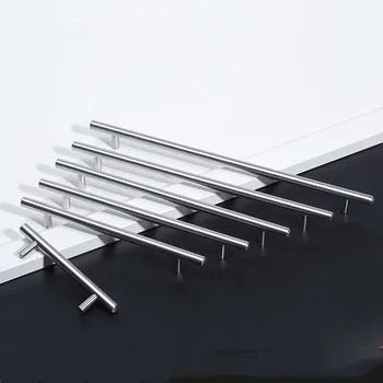 50 มม.-500 มม.สแตนเลสสตีลประตูตู้ T บาร์ดึง KNOB ลูกบิดตู้เฟอร์นิเจอร์ตู้ DrawerHandle 1