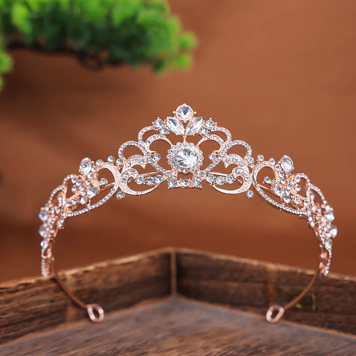 Gold/Silver Color Crystal Crown Princess Tiara for Girls Women Hair Dress Accessories Party Birthday Crown Headwear Jewelry Hair Accessories Bridal Hair Accessories