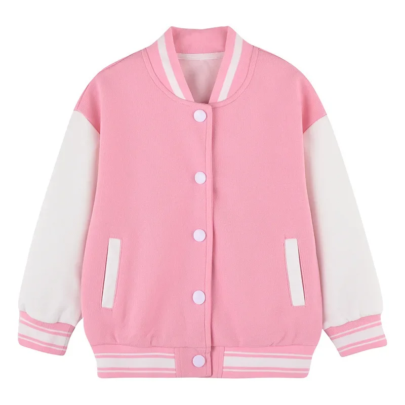 Jacket for Boys Baseball Jacket Spring Autumn Loose Casual Outerwear Girls Sportswear 2-15 Years School Teens Kids Tops Clothes