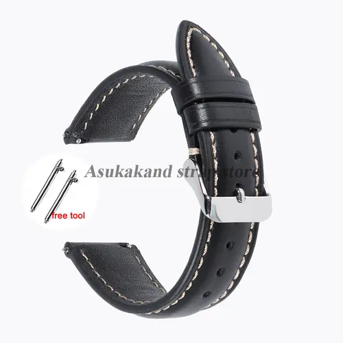18mm 19mm 20mm 21mm 22mm Universal Vintage Oil Wax Leather Watch Straps Brown Head Layer Watch Band Men Accessories Pin Buckle - Image 7