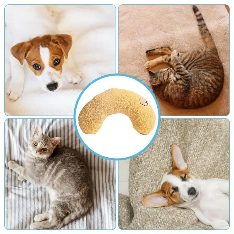 Pet Calming Pillow Comfortable U Shaped Skin-Friendly Elastic Cushion Accessories for Dogs 1Pcs