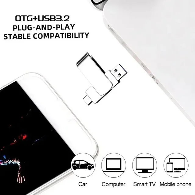 For Xiaomi 16TB USB 3.2 Flash Drives U Disk 2TB High Speed Metal Pendrive WaterProof Type-C Memoria USB Stick USB Drives 4TB 2TB 4