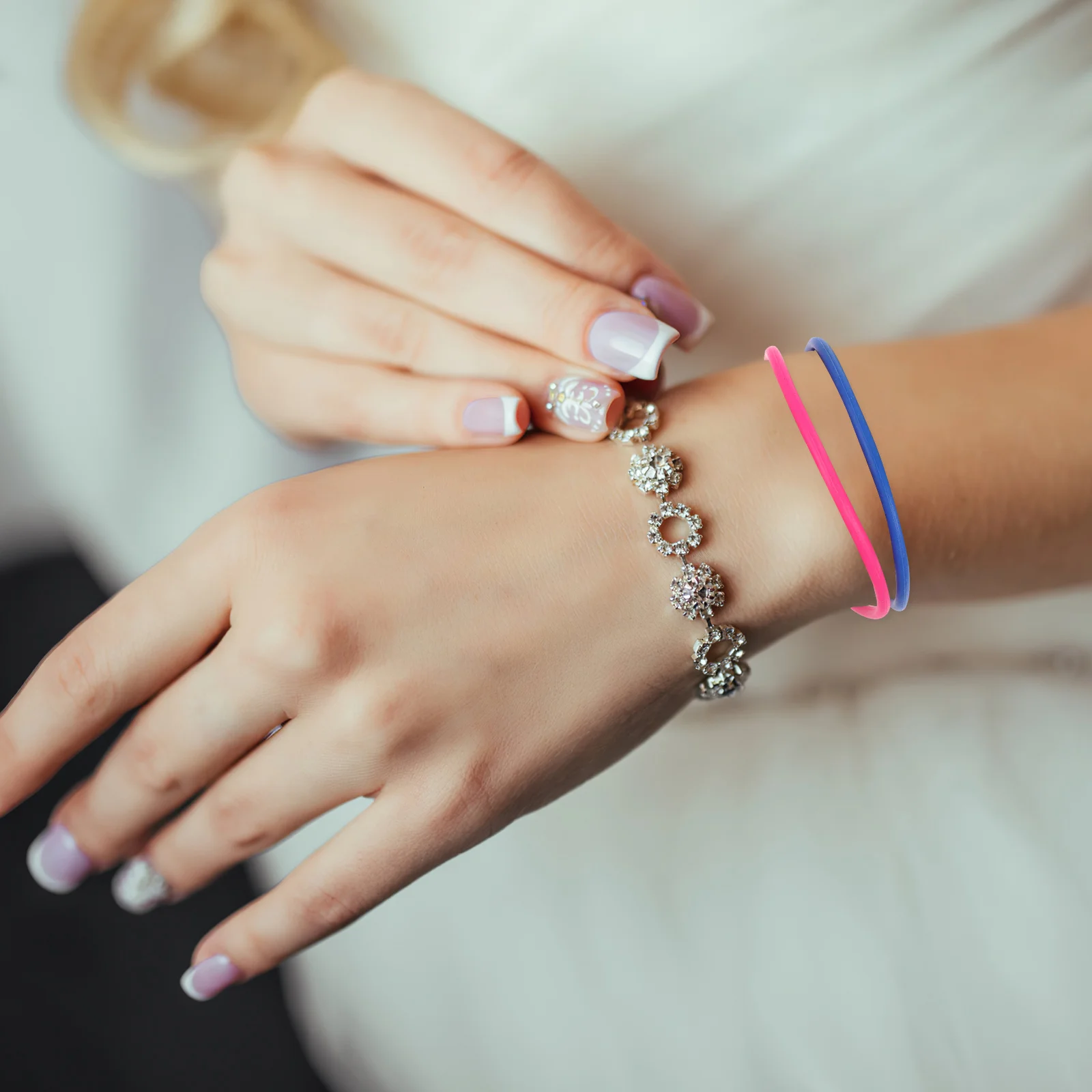 

10 Pcs Silicone Bracelet Rubber Bracelets for Kids Jelly 80's Colored Wristbands Silica Gel