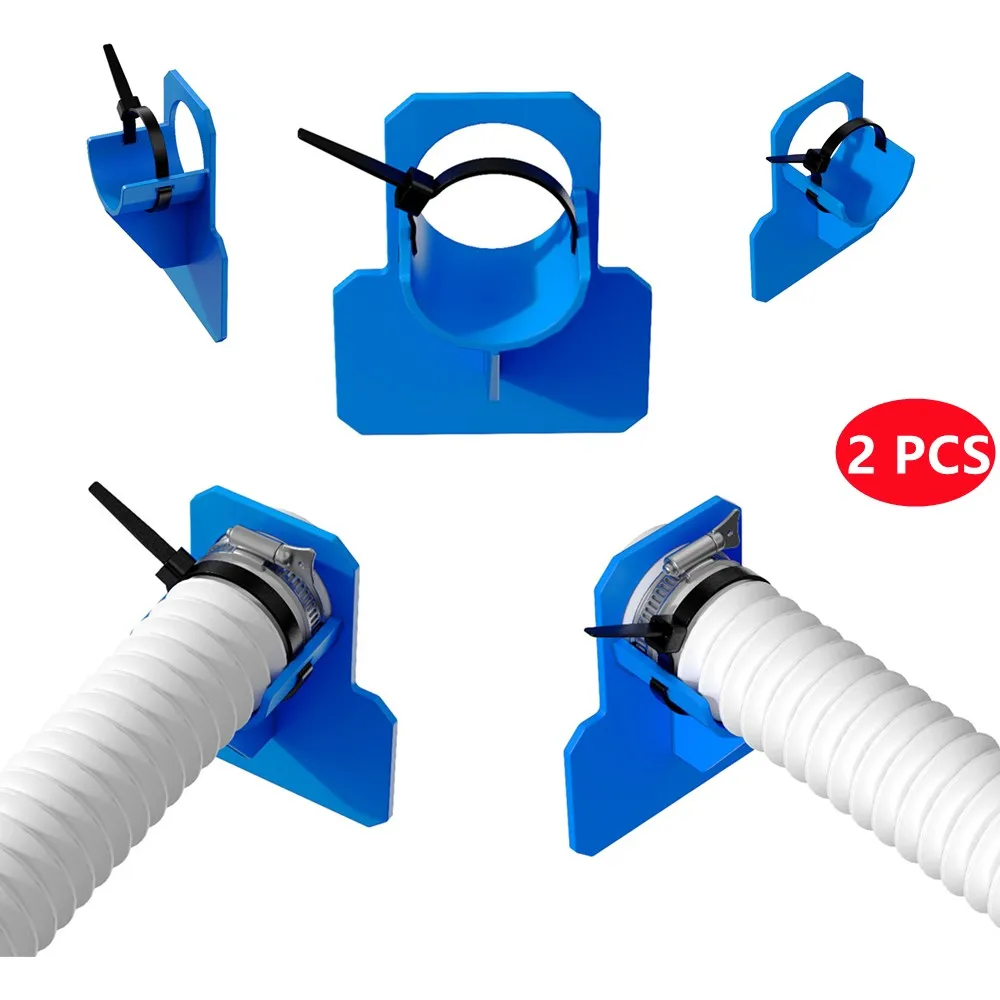 2Pcs Swimming Pool Pipe Holder Support Mount Supports Pipes 30-38mm For Intex Incoming Water Horizontal With Cable Tie | Спорт и