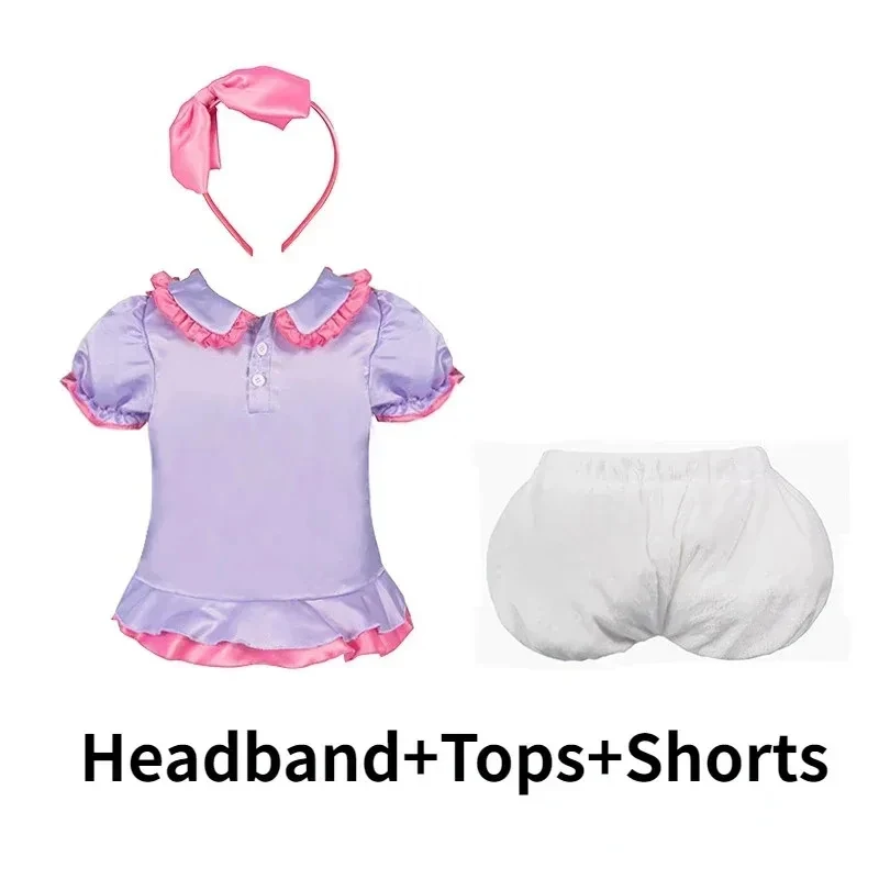 Ensemble Mignon Bébé Fille Lavande Rose - Haut, Short & Bandeau