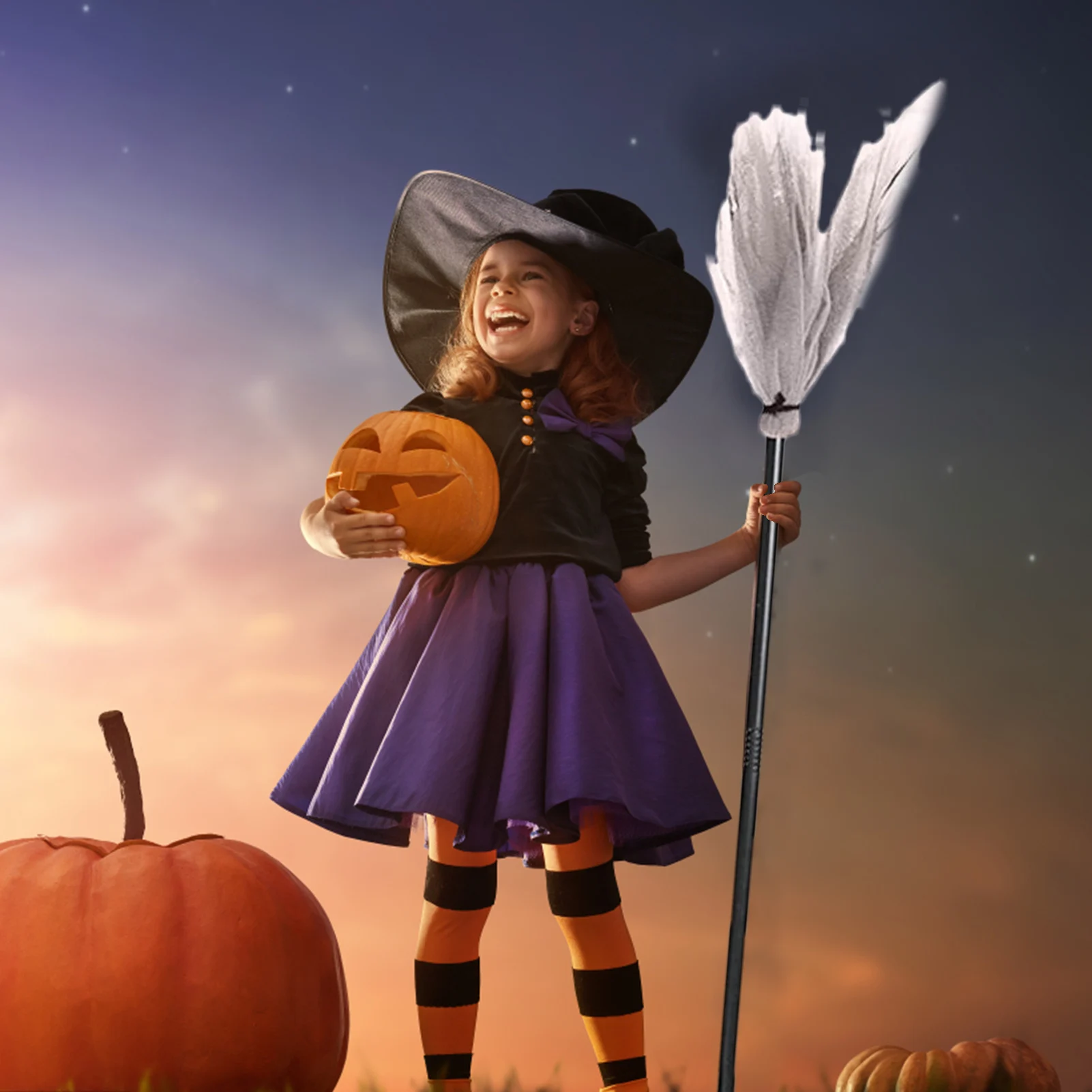 Balai De Sorcière En Plastique Pour Enfants, Accessoires De Déguisement Cosplay Pour Mascarade D'halloween