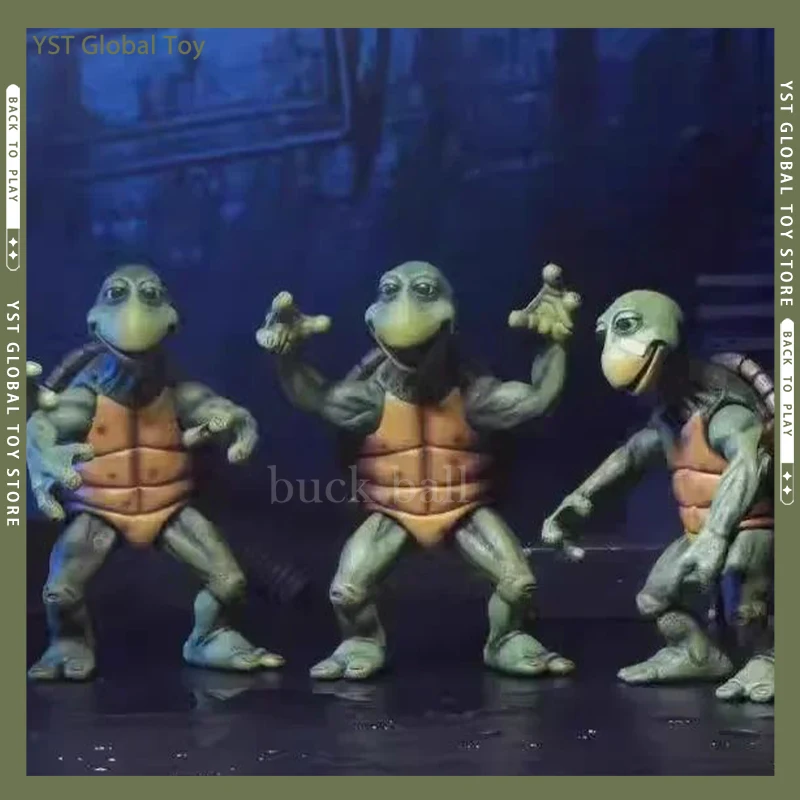 

NECA 54064 Anime Figures Teenage Mutant Ninja Turtles Action Figurine TMNT Baby Turtle Accessory Set Collectible Toys