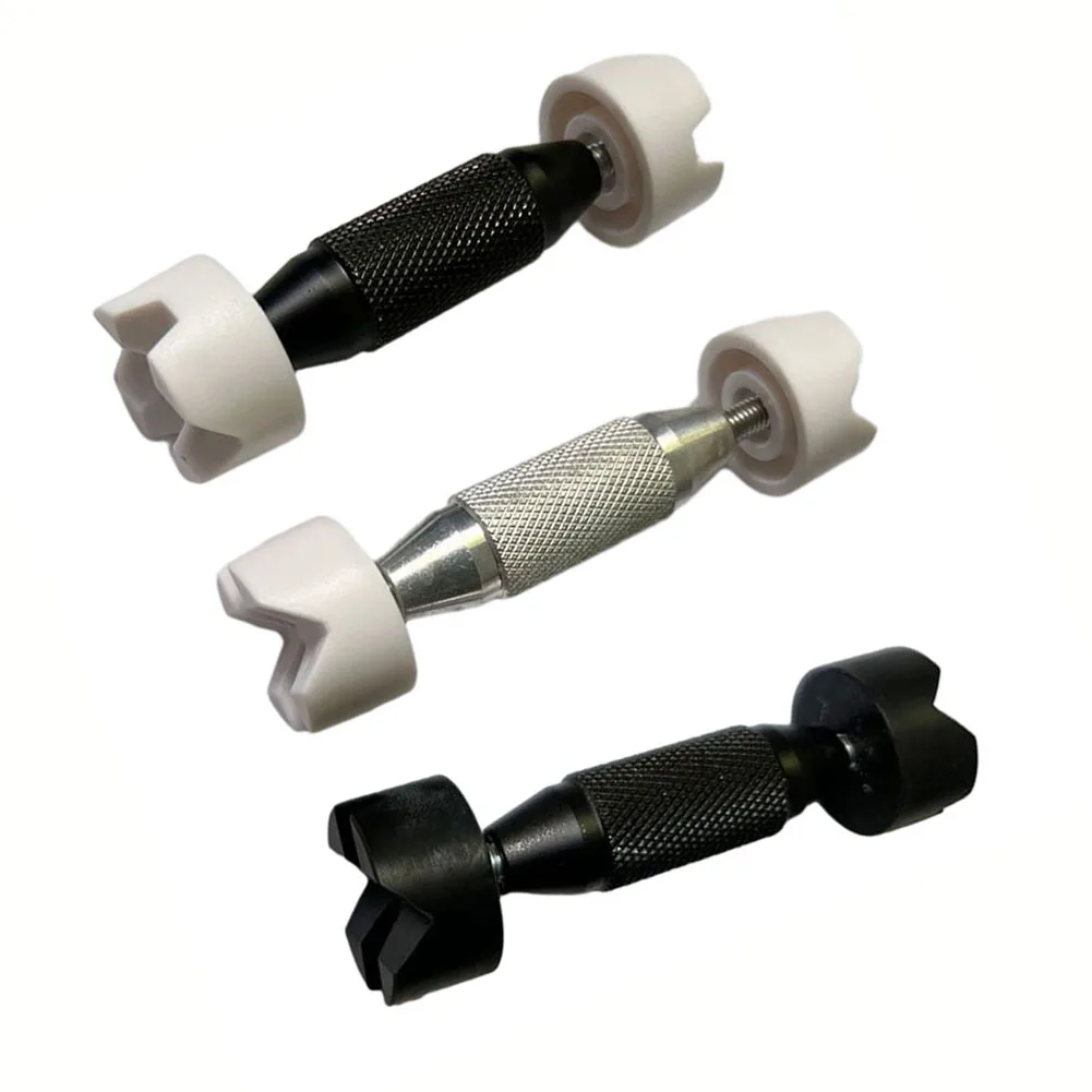 

8.5x2.15cm Guitar Brace Repair Tool Alloy Body Lightweight Double-notched End Black/Silver/White For Acoustic Guitar Luthier DIY