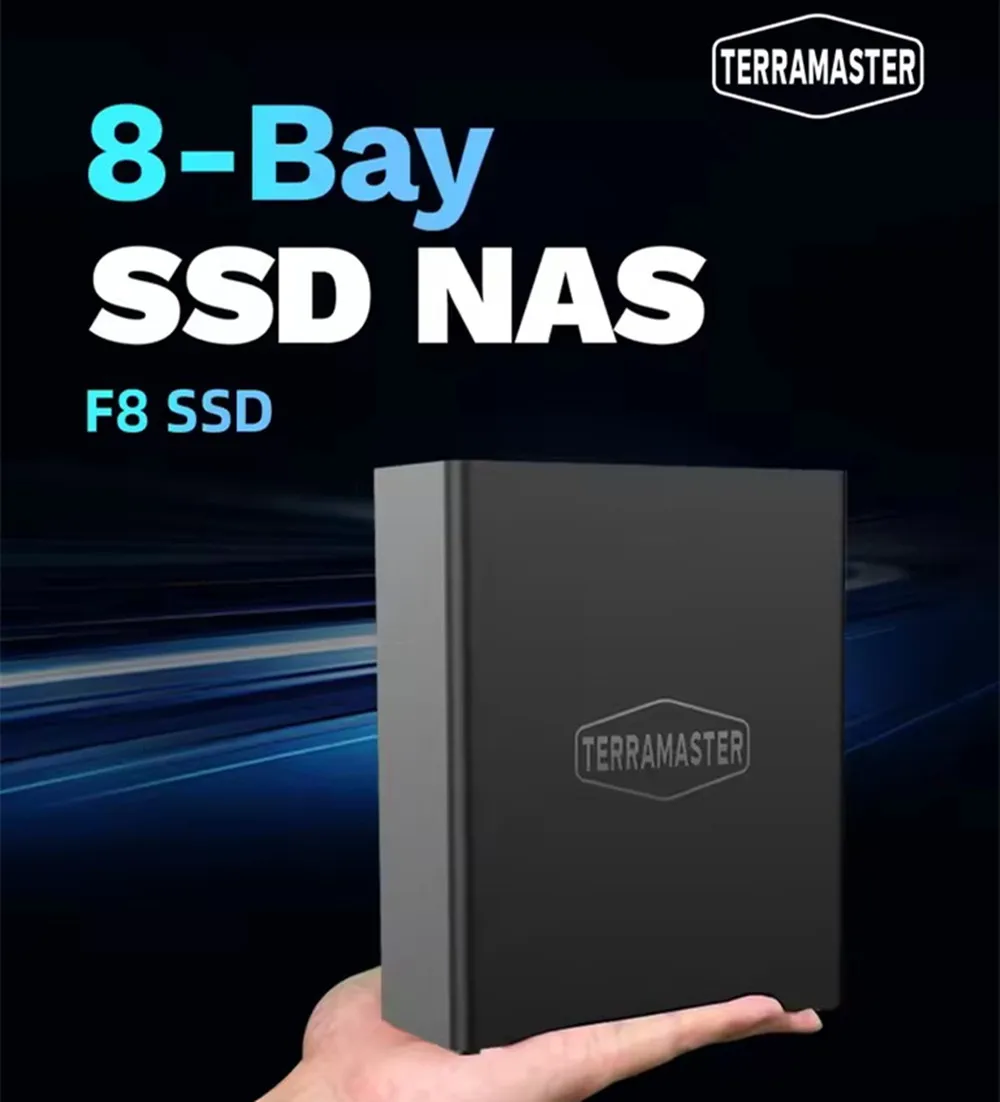 프로모션 테라마스터 F8 8GB DDR5 RAM SSD NAS 스토리지 8베이 올 SSD N95 쿼드코어 최고 성능 (디스크 미포함)