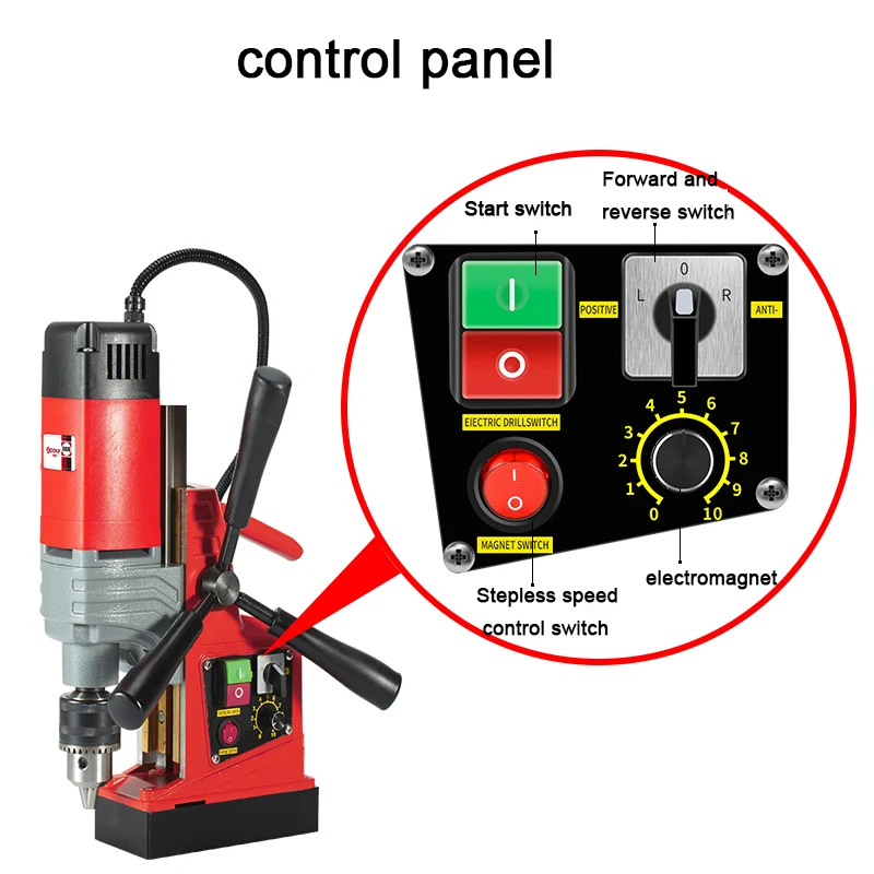 Electric Mag Bench Tapping Drilling Rig Machine for Engineerin Small Industrial Grade Magnetic Drilling Rig Magnetic Drill Press