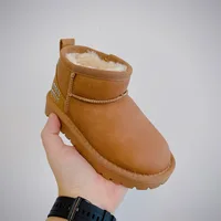 Kids Toddler Plush Snow Boot Children Shoes Winter Kids Boots Classic Mini Boot Baby Fur Booty Boys Girls Ankle Child Suede Boot 3