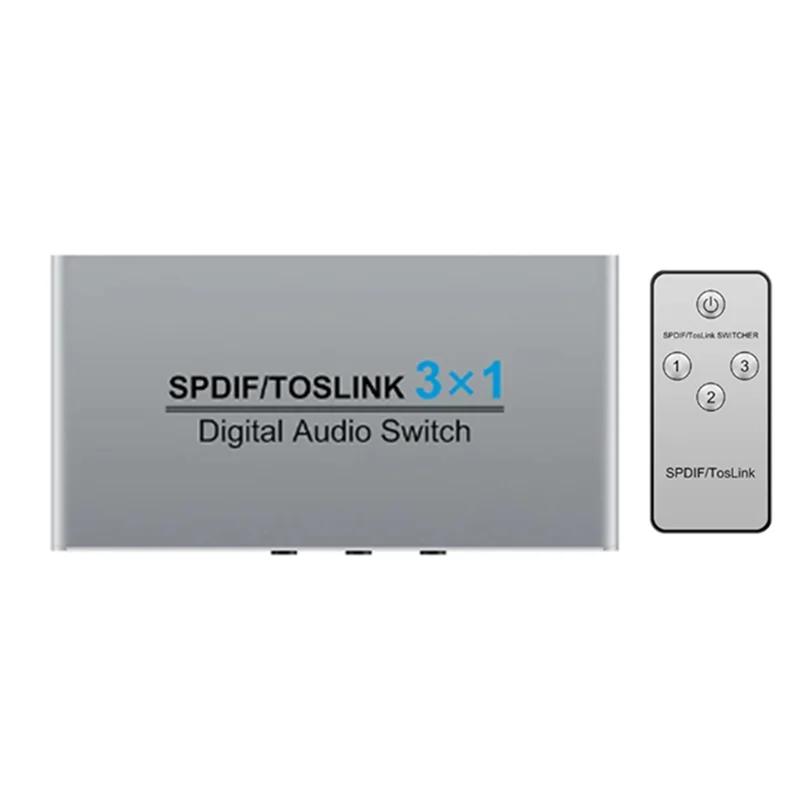 3 포트 Toslink 스위칭 디지털 광 오디오 스위처 3X1 IR 원격 제어 알루미늄 SPDIF 스위처 쉬운 설치 미국 플러그