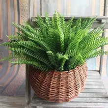 2PCS Artificial Lifelike Large Silk Boston Fern Plant Green Grass Home Decoration for Party Decorations