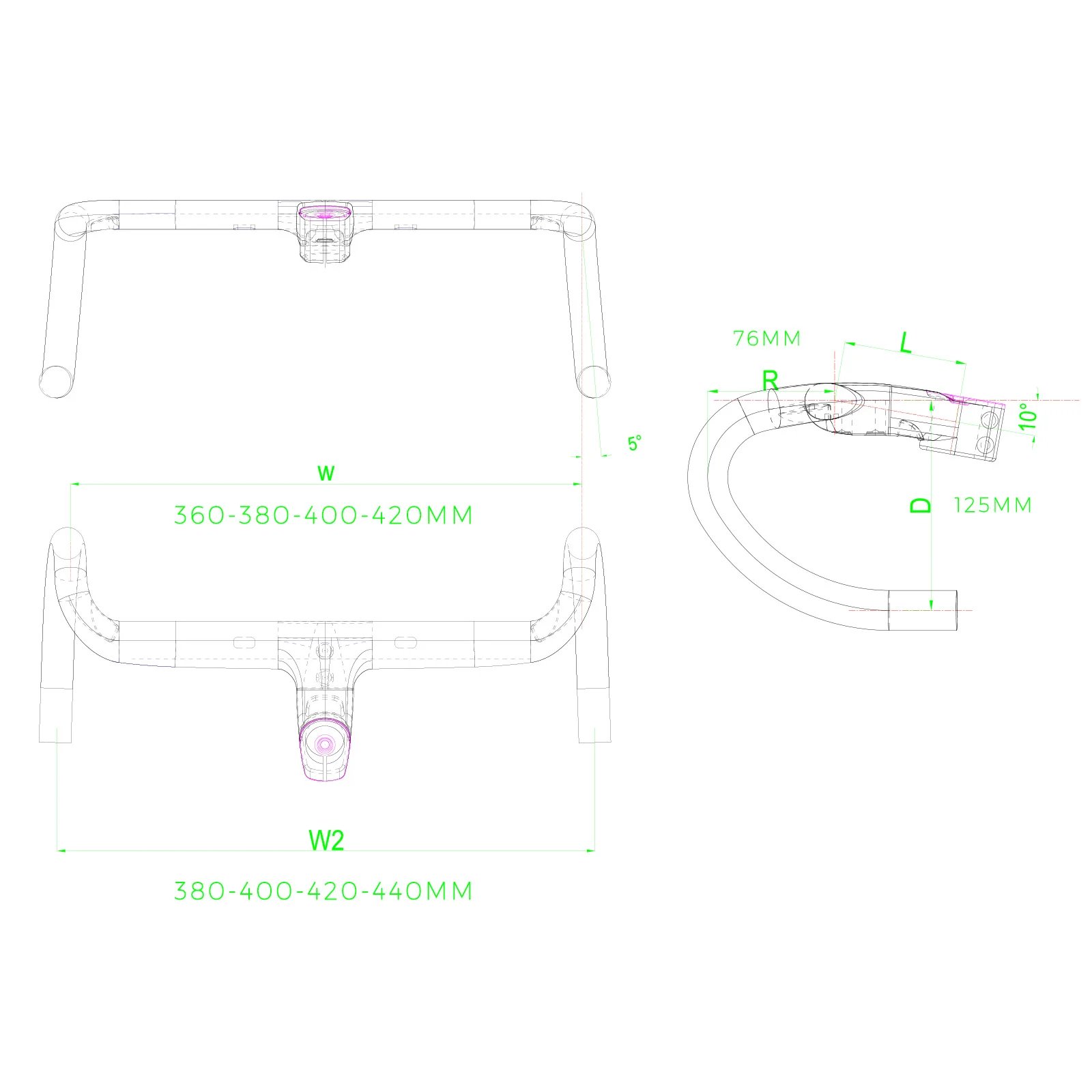 AVIAN CANARY OD2 380mm/110mm 新品 一体型ハンドル 超軽量]Avian Canaryハンドル｜たたみす