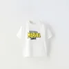Short Sleeve TShirt Summer Clothing Boys And Girls Cartoon Print Base Shirt Children New Design Tees Trendy Round Neck Tops 3