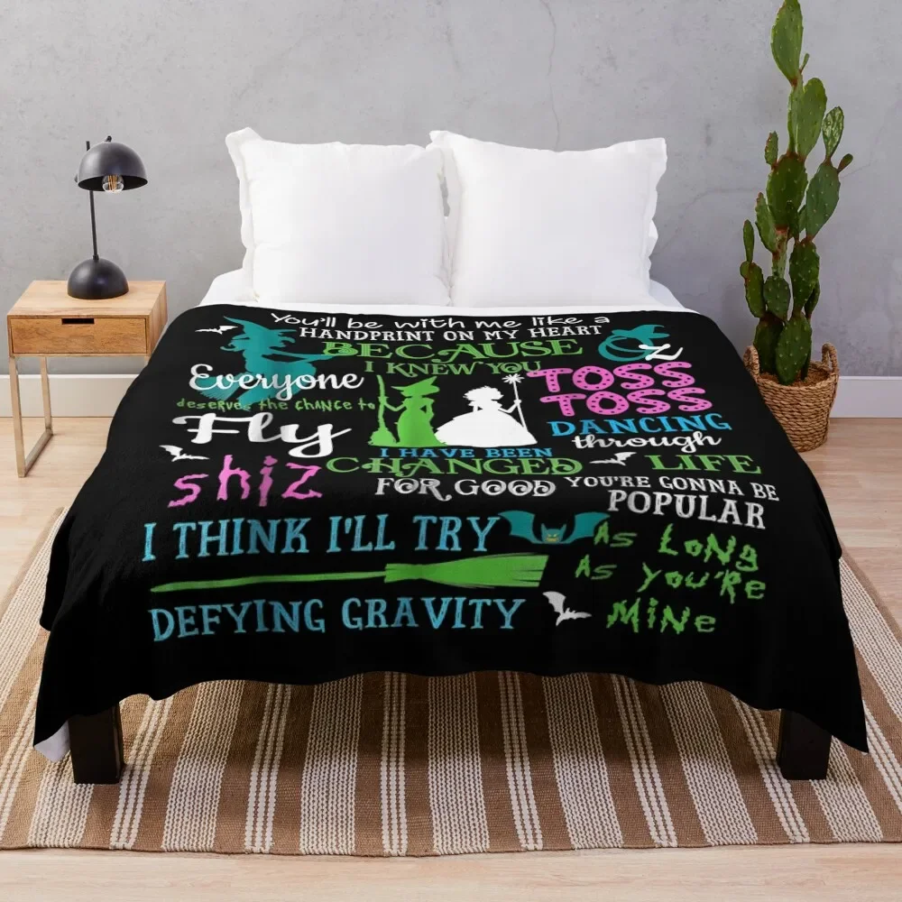 

Halloween Wicked Musical Throw Blanket Bed covers Single Flannel wednesday Summer Beddings Blankets