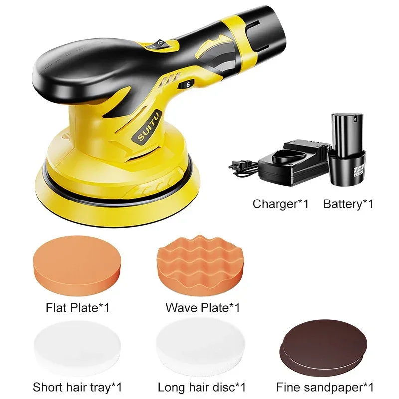 Cordless Car Polisher 2500-5000rpm Wireless Car Polishing Machine Electric Polishing Wax Tool Auto Polish Waxing Machine