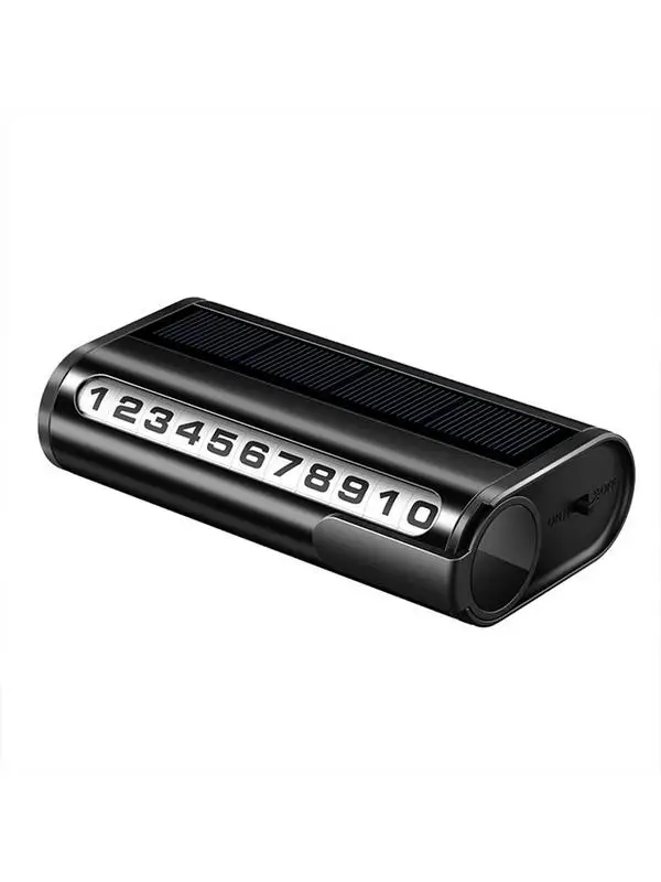 

Phone Number In The Car Luminous Parking Number Plate Solar Charging Temporary Stop Sign For Car Decoration Accessories