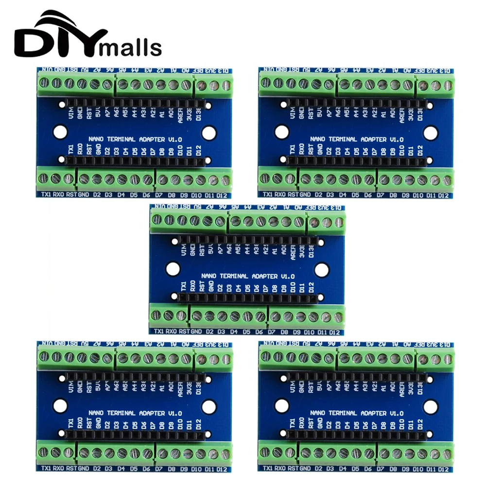 

5PCS NANO V3.0 Controller Terminal Adapter Expansion Board Prototype Shield And UNO Multi-purpose Expansion Board For Arduino