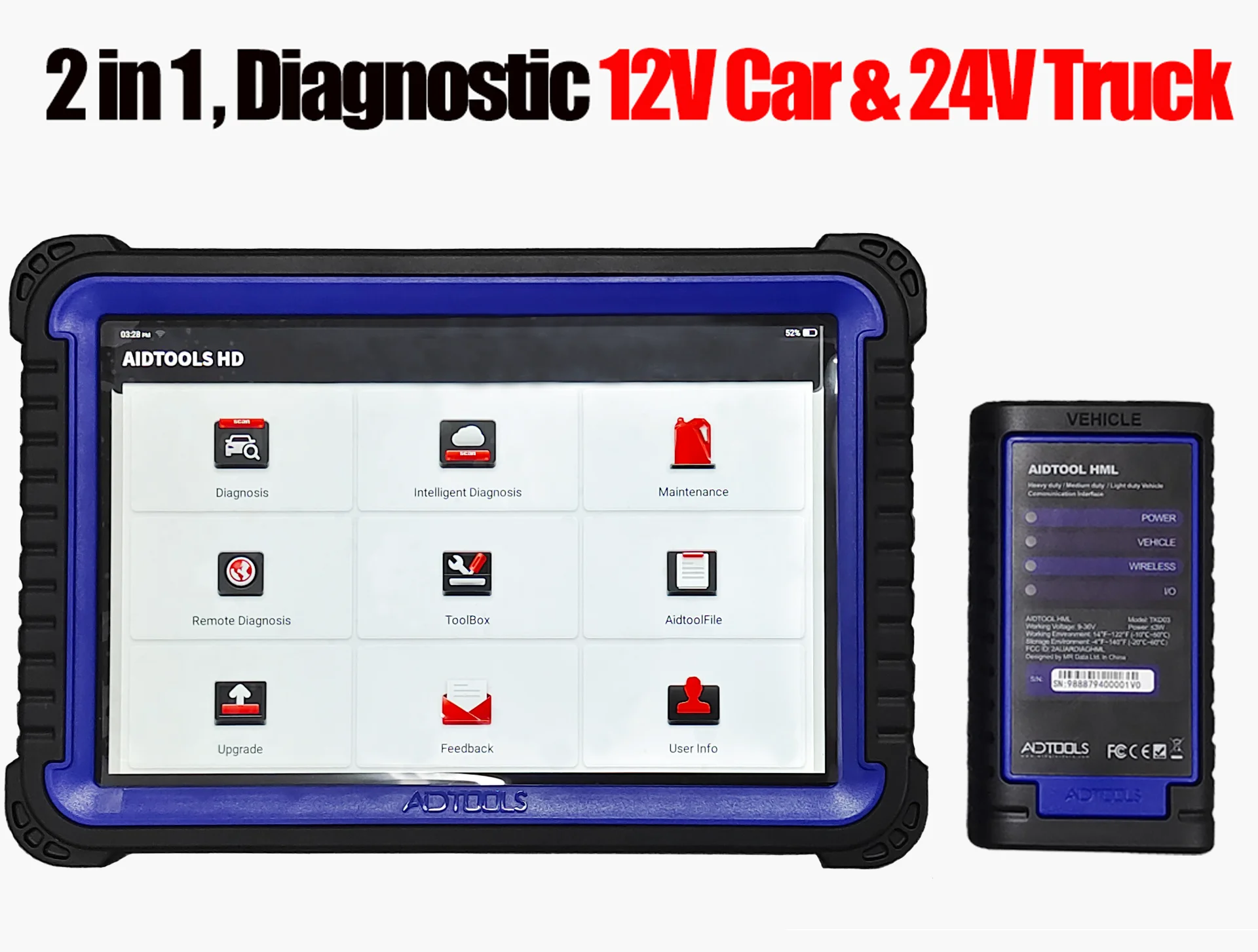 Platinum HD Heavy Duty Scan Tool ECU Coding IMMO Service OBD Scanning