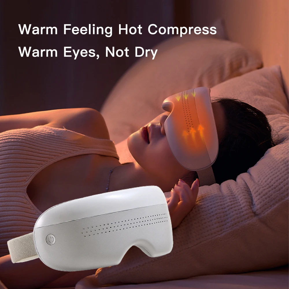 

Smart Eye Massager Heating Eyes Mask With Music Airbag Massage Fatigue Relief, Migraines, Eye Strain, Dark Circles Relief