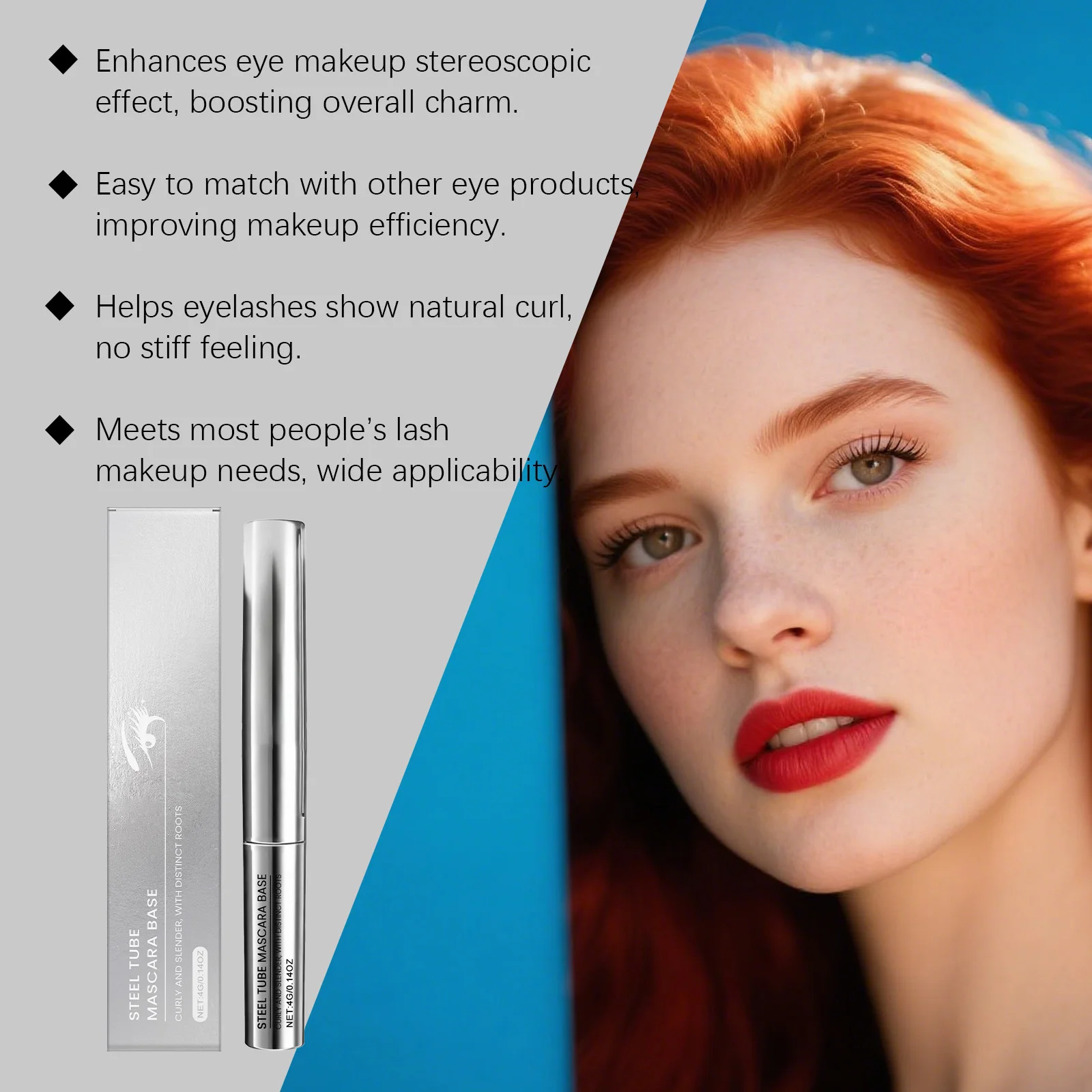 Eyelash Mascara Primer Natural Curling Lengthening Volumizing Thick Fuller Eyelash Extension Long-Wearing Eyes Makeup Cosmetics_voghion.com