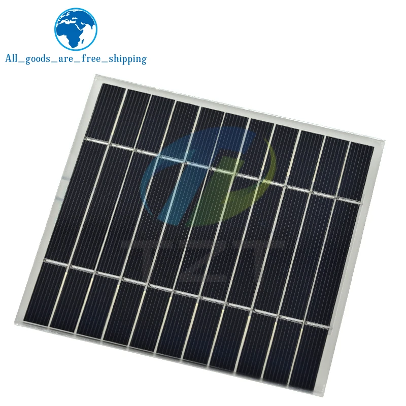 TZT 1/3pcs 5.5V 2.5W 450mA 미니 태양 전지 패널 128X125MM 태양 전지 DIY 빛 휴대 전화 장난감 충전기 휴대용 고품질