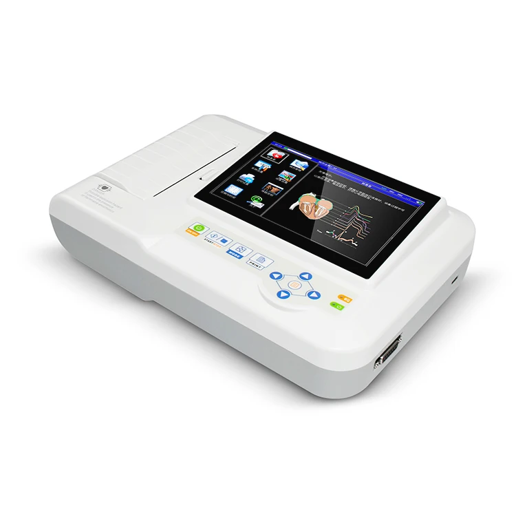 

ECG600g цифровой 12-контактный сенсорный экран ЭКГ машина