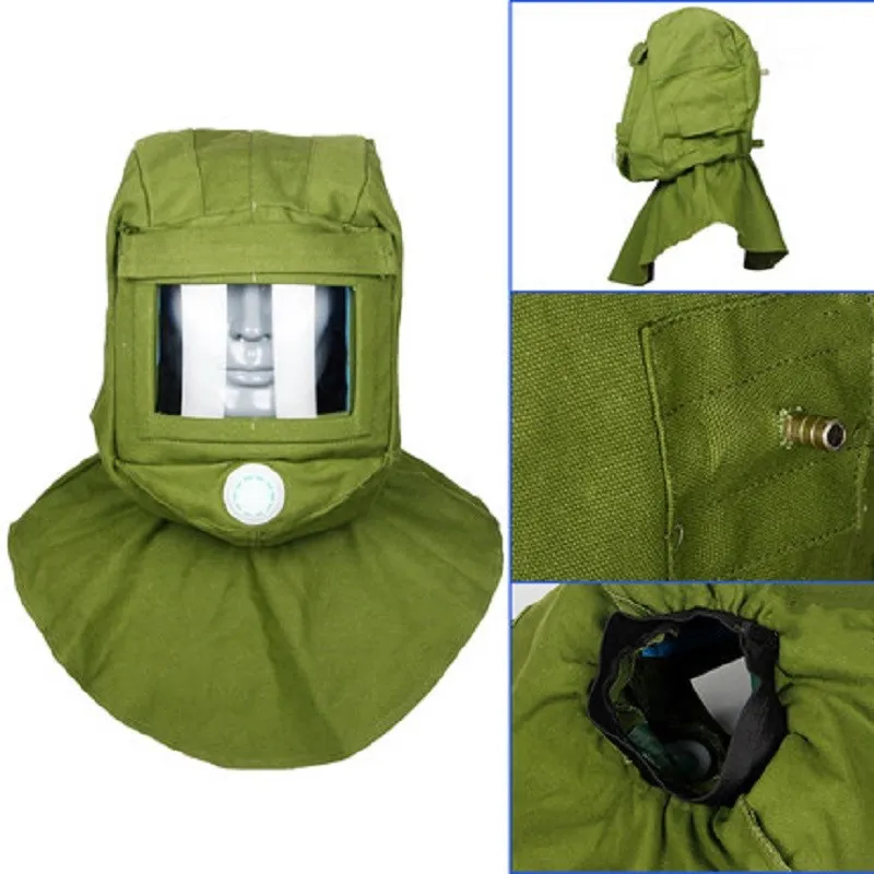 Electric Ventilated Sand Blasting Hood - Anti Fog, Dust Proof Protective Hood With 8500mAh Battery