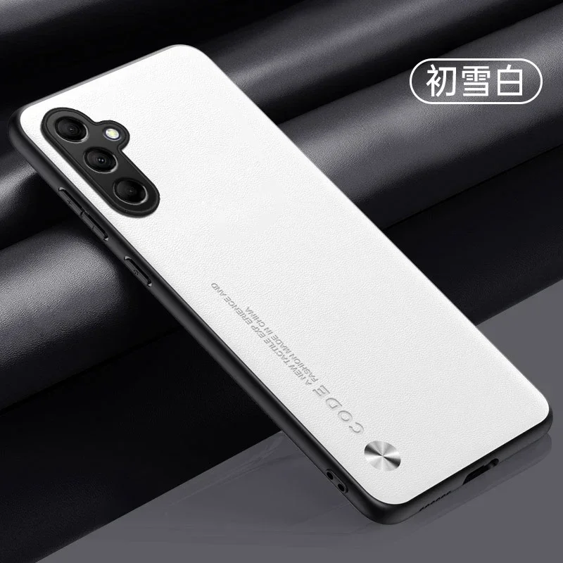Plain PU Leather Matte Case | Ultra-Thin Shockproof Bumper Cover | Silicone Soft Frame