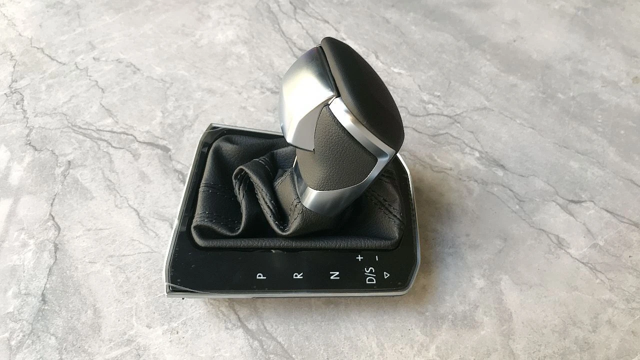 Leather Chrome Matt AT GEAR Shift Knob shift knobs for V W Tiguan MK2 5NG 713 203 AliExpress