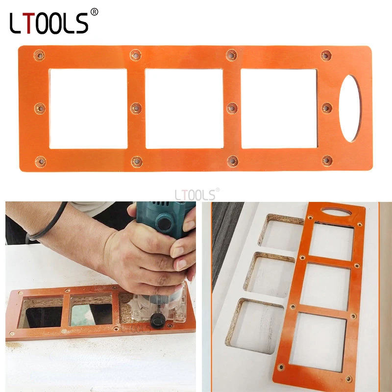 

Switch Socket Bottom 86 Box Slotted Scribing Template Tool Opening Hole Decoration Tool Bricklayer Tool with Milling Cutter